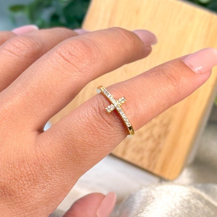 Diamond Cross Rings