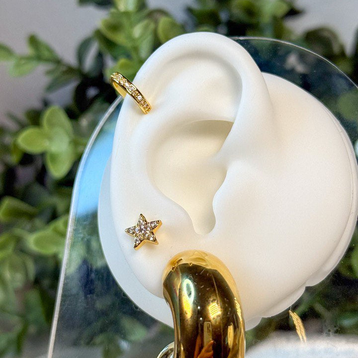 Simple zircon Earcuff