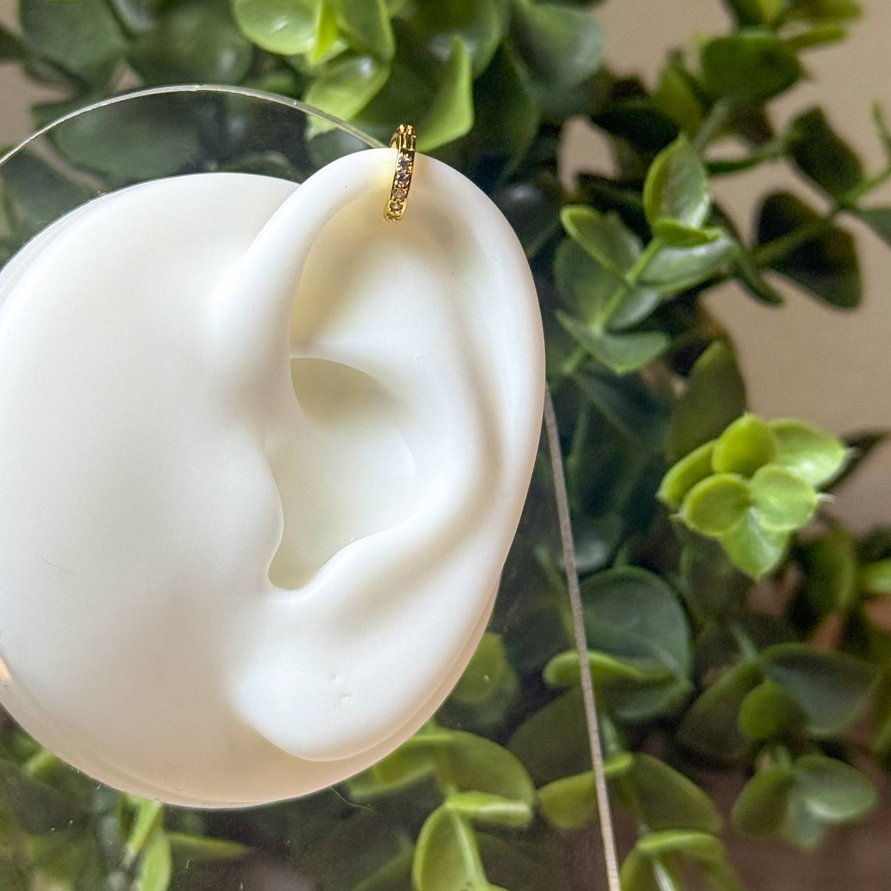 Zirconium hoops earings