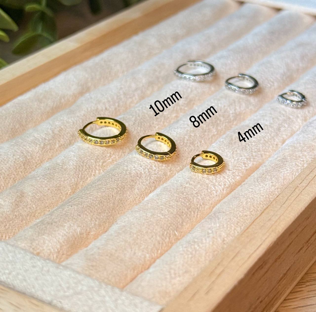 Zirconium hoops earings