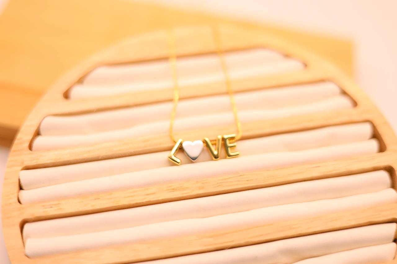 LOVE golden and silver