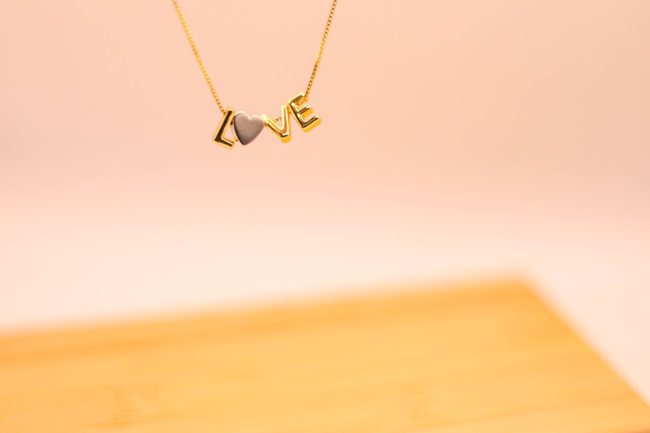 LOVE golden and silver