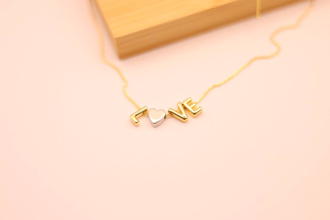 LOVE golden and silver
