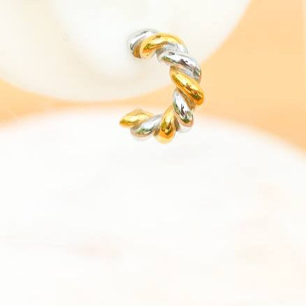 2 colors spiral earing