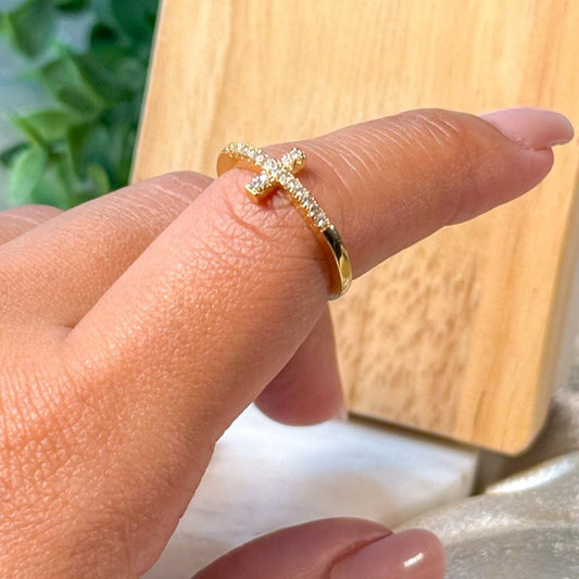 Diamond Cross Rings