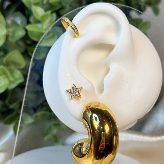 Simple zircon Earcuff