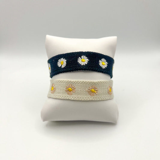 Spring fabric bracelet
