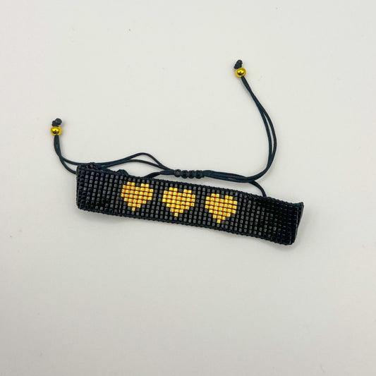Three gold heart
