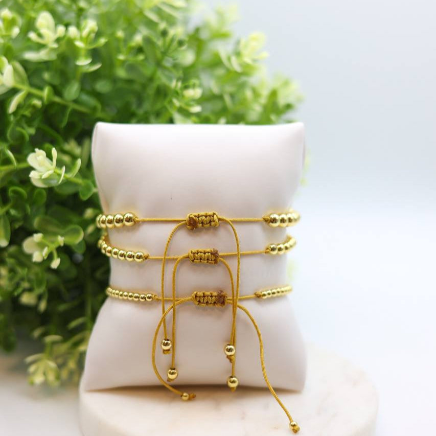 Plain golden bead Bracelet