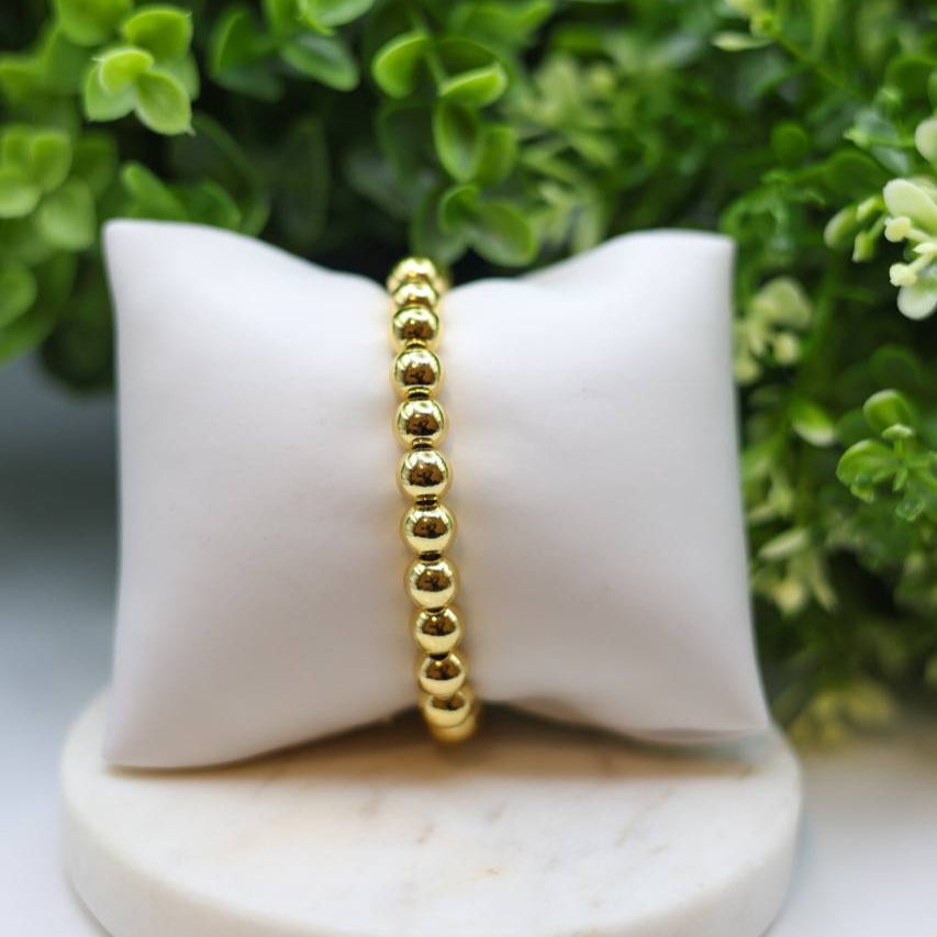 Plain golden bead Bracelet