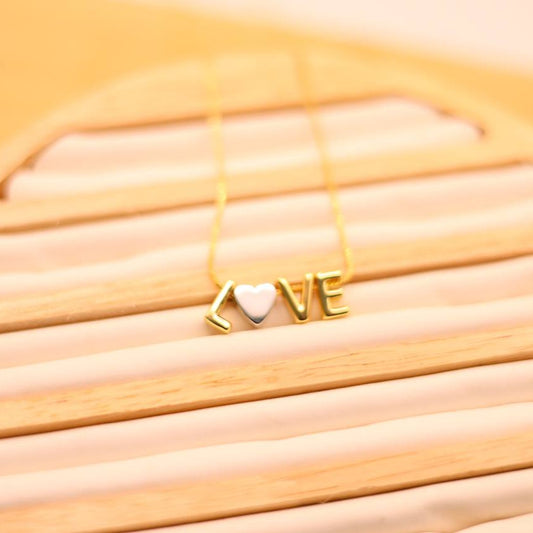 LOVE golden and silver