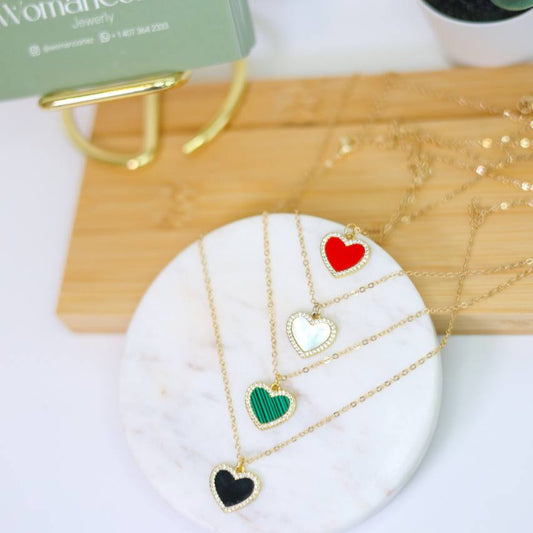 Just border Zirconium necklace