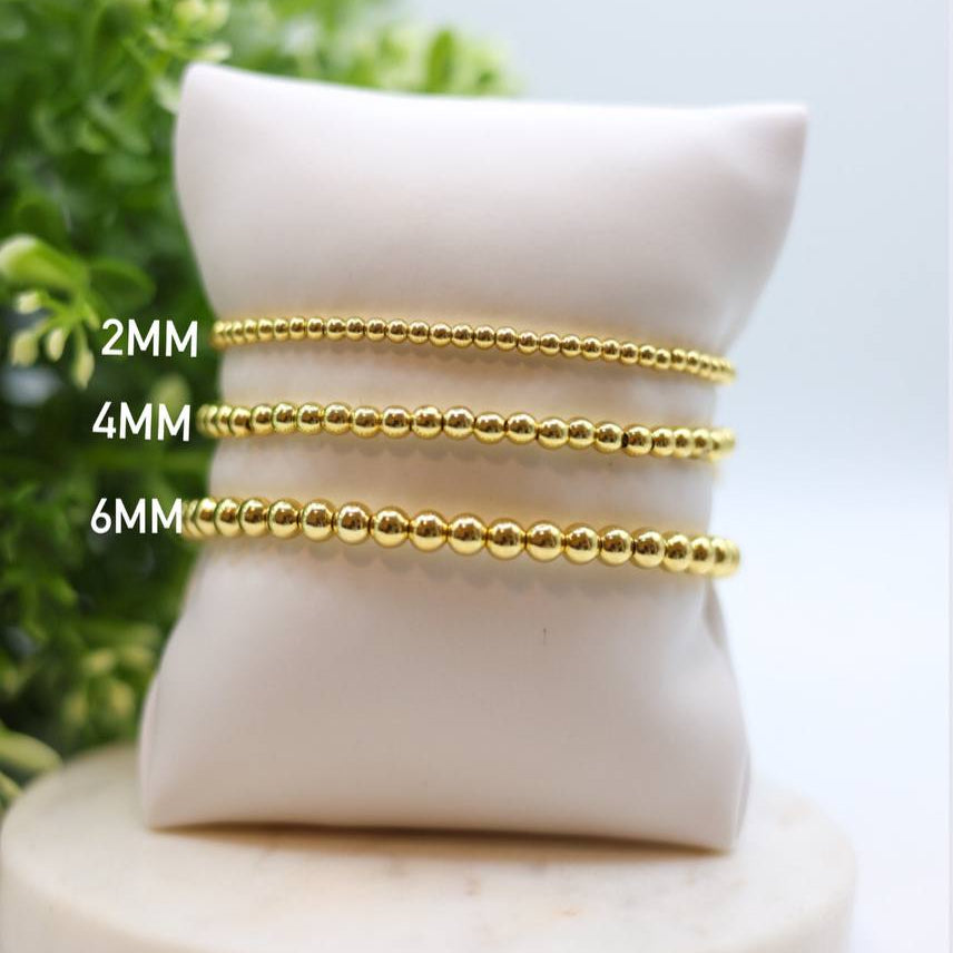 Plain golden bead Bracelet